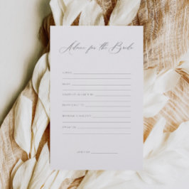 Minimalistisch advies voor het bruid Vrijgezellenf