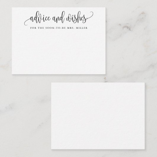 Minimalistisch advies voor kalligrafie en wenst Ka (Voorkant / Achterkant)