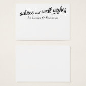 Minimalistisch advies & Well Wishes Huwelijkskaart Visitekaartje (Voorkant /achterkant)