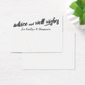 Minimalistisch advies & Well Wishes Huwelijkskaart Visitekaartje (Bureau)