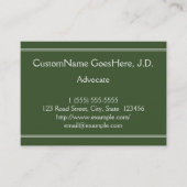 Minimalistisch Advocate Visitekaartje (Voorkant)