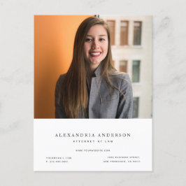 Minimalistisch advocatenkantoor Professionele foto Briefkaart