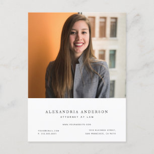 Minimalistisch advocatenkantoor Professionele foto Briefkaart