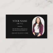 Minimalistisch Afbeelding Foto Professioneel Moder Visitekaartje (Achterkant)