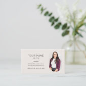 Minimalistisch Afbeelding Foto Professioneel Moder Visitekaartje (Staand voorkant)