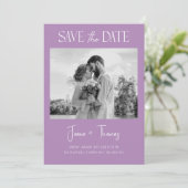 Minimalistisch Afrikaans Violet Save the Date Wedd Kaart (Staand voorkant)