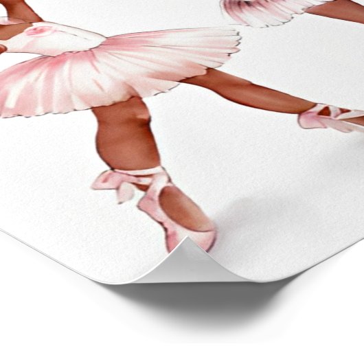 Minimalistisch afro black ballerina modern voorbee poster (Hoek)