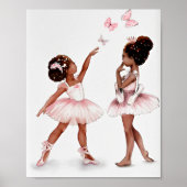 Minimalistisch afro black ballerina modern voorbee poster (Voorkant)