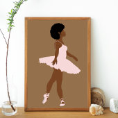 Minimalistisch afro black ballerina modern voorbee poster