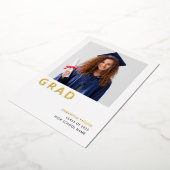 Minimalistisch Afstudeerder 2025 Real Gold Folie A Folie Uitnodiging (Gedraaid)