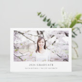 Minimalistisch Afstudeerder | Eenvoudig foto Afstu Aankondiging (Staand voorkant)