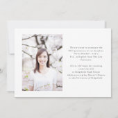 Minimalistisch Afstudeerder | Eenvoudig foto Afstu Aankondiging (Achterkant)