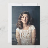 Minimalistisch AFSTUDEERDER fotograaf uitnodiging (Voorkant)