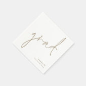 Minimalistisch Afstudeerder Gold Script Naam Jaar  Servet (Hoek)