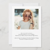 Minimalistisch Afstudeerder Modern 2 foto's Afstud Aankondiging (Achterkant)