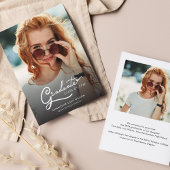 Minimalistisch Afstudeerder Modern 2 foto's Afstud Aankondiging