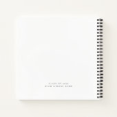 Minimalistisch Afstudeerder Script Afstuderen Gast Notitieboek (Achterkant)