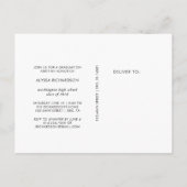 minimalistisch Afstudeerder | Uitnodiging voor fot (Achterkant)