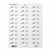 Minimalistisch afstudeerscript Aangepast retouradr Etiket (Full Sheet)
