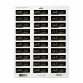Minimalistisch afstudeerscript Aangepast retouradr Etiket (Full Sheet)