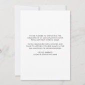 Minimalistisch Afstudeerscript Middelbare School Aankondiging (Achterkant)