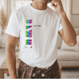 Minimalistisch afstudeerstreeppatroon t-shirt