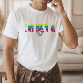 Minimalistisch afstudeerstreeppatroon t-shirt