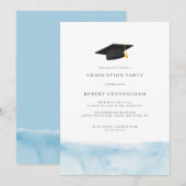 Minimalistisch Afstuderen 2024 Waterverf Afstudeer Kaart (Voorkant / Achterkant)