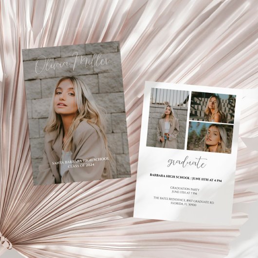 Minimalistisch Afstuderen Aankondiging Modern Afst