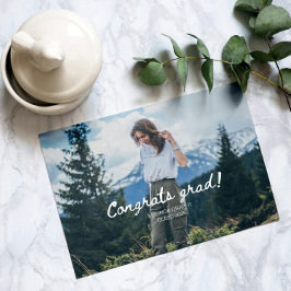 Minimalistisch Afstuderen Aankondigingsfoto Kaart