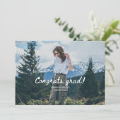 Minimalistisch Afstuderen Aankondigingsfoto Kaart (Staand voorkant)