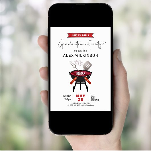 Minimalistisch Afstuderen BBQ-partij bij Red Fun S Kaart