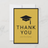 Minimalistisch Afstuderen bedankkaart voor vriende Notitiekaartje (Voorkant)