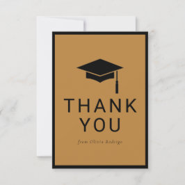 Minimalistisch Afstuderen bedankkaart voor vriende Notitiekaartje