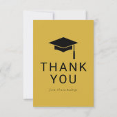 Minimalistisch Afstuderen bedankkaart voor vriende Notitiekaartje (Voorkant)