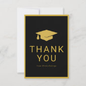 Minimalistisch Afstuderen bedankkaart voor vriende Notitiekaartje (Voorkant)