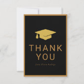 Minimalistisch Afstuderen bedankkaart voor vriende Notitiekaartje (Voorkant)