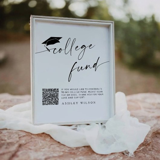 Minimalistisch Afstuderen College Fund voetstuk Reclamebord Met Voetstuk