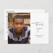 Minimalistisch Afstuderen Dank u voor uw foto Briefkaart (Voorkant / Achterkant)