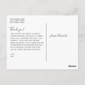 Minimalistisch Afstuderen Dank u voor uw foto Briefkaart (Achterkant)