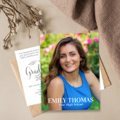 Minimalistisch Afstuderen, eenvoudig script Briefkaart