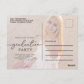 Minimalistisch Afstuderen, eenvoudige goudfoto Briefkaart (Achterkant)