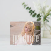 Minimalistisch Afstuderen eenvoudige, moderne foto Briefkaart (Staand voorkant)