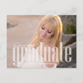 Minimalistisch Afstuderen eenvoudige, moderne foto Briefkaart (Voorkant)