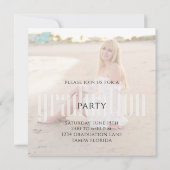 Minimalistisch Afstuderen eenvoudige, moderne foto Kaart (Achterkant)