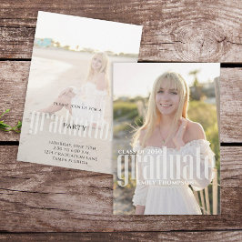 Minimalistisch Afstuderen eenvoudige, moderne foto Kaart