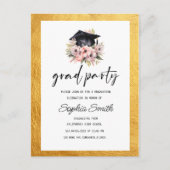 Minimalistisch Afstuderen, Elegant goud Briefkaart (Voorkant)