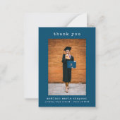 Minimalistisch Afstuderen foto eenvoudig dank u Notitiekaartje (Voorkant)