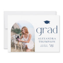 Minimalistisch Afstuderen foto marineblauw foto va