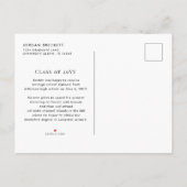 Minimalistisch Afstuderen Fotoaankondiging Aankondigingskaart (Achterkant)